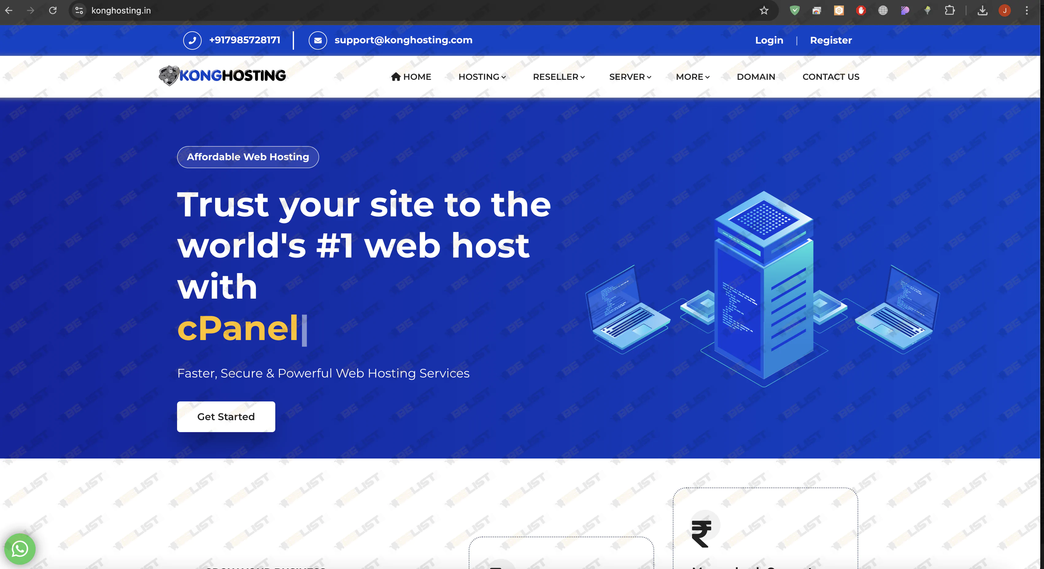 Kong Hosting – Powerful HTML Template for Web Hosting & Domains
